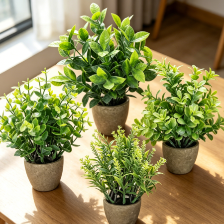 Ceramic Potted Artificial Plants, Farmhouse Decoration